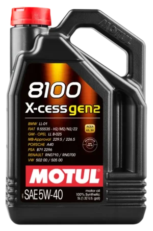MOTUL 8100 X-CESS GEN2 5W/40 4*5 L. 109776